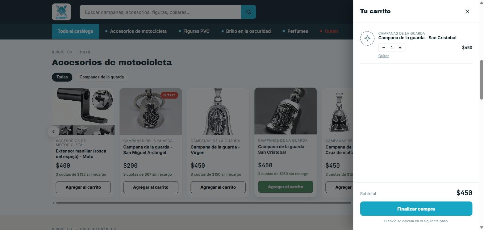 Carrito de compras abierto con un producto