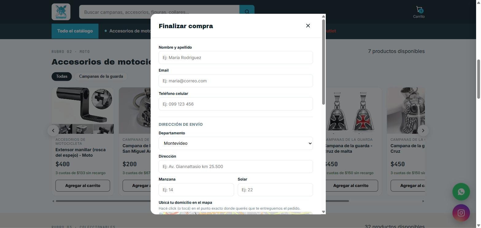 Formulario de datos de envío